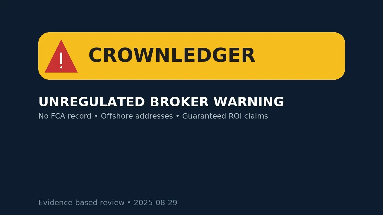 Crownledger Exposed | Scam Broker Review