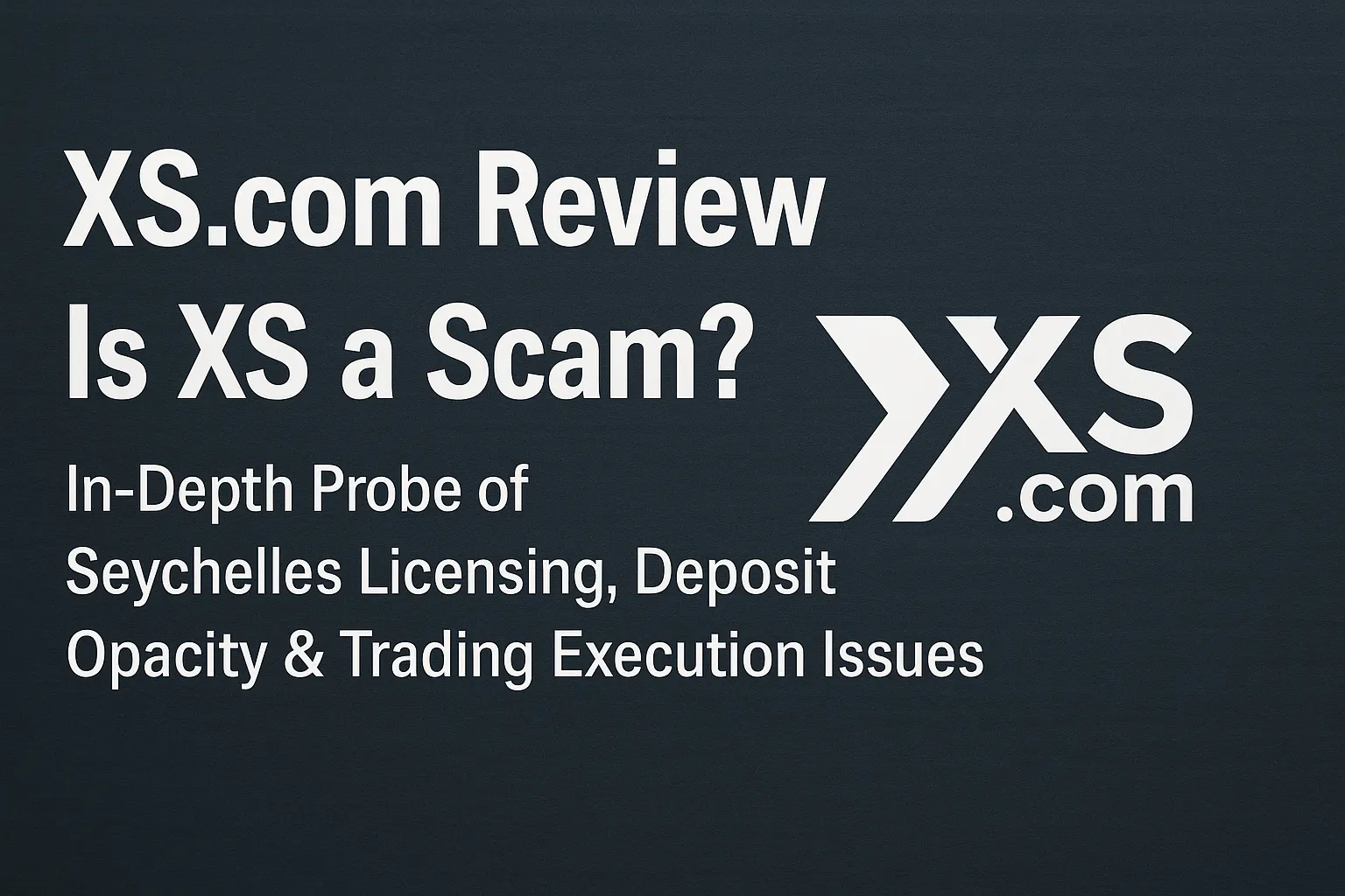 XS.com Review | Is XS.com Legit or a Scam? Seychelles Regulation, Withdrawal Delays & High-Risk Operations