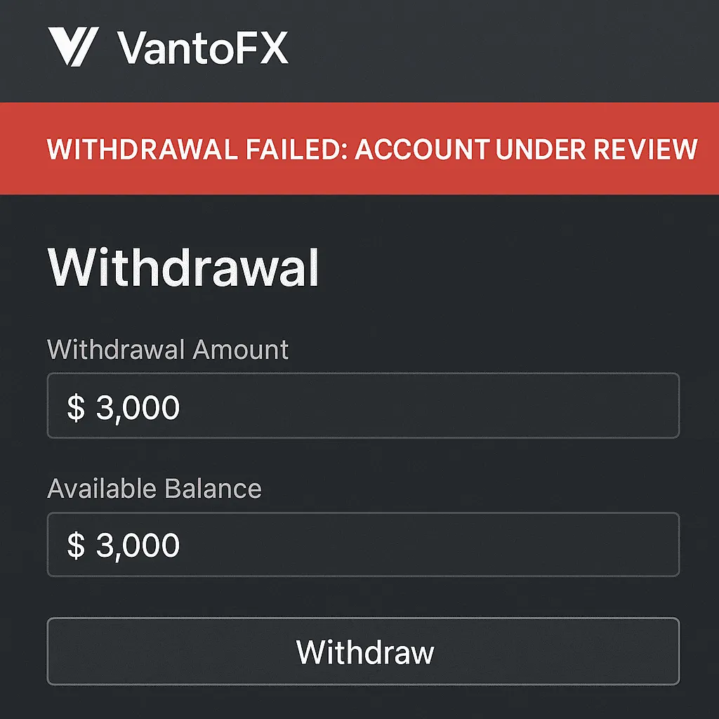 Warning: VantoFX is a Scam – Lost My Entire Deposit!