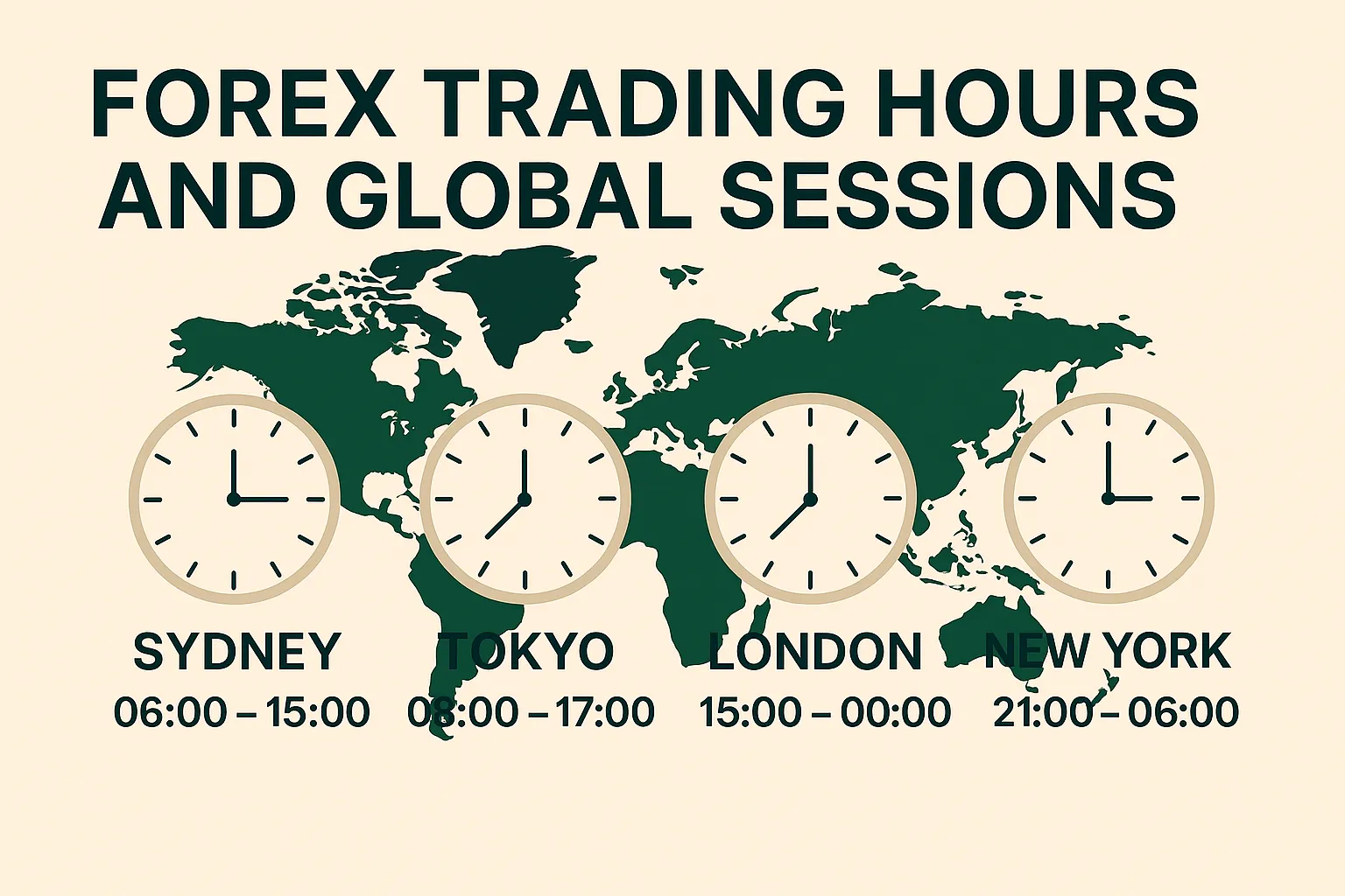 Foreign exchange trading hours and global market distribution