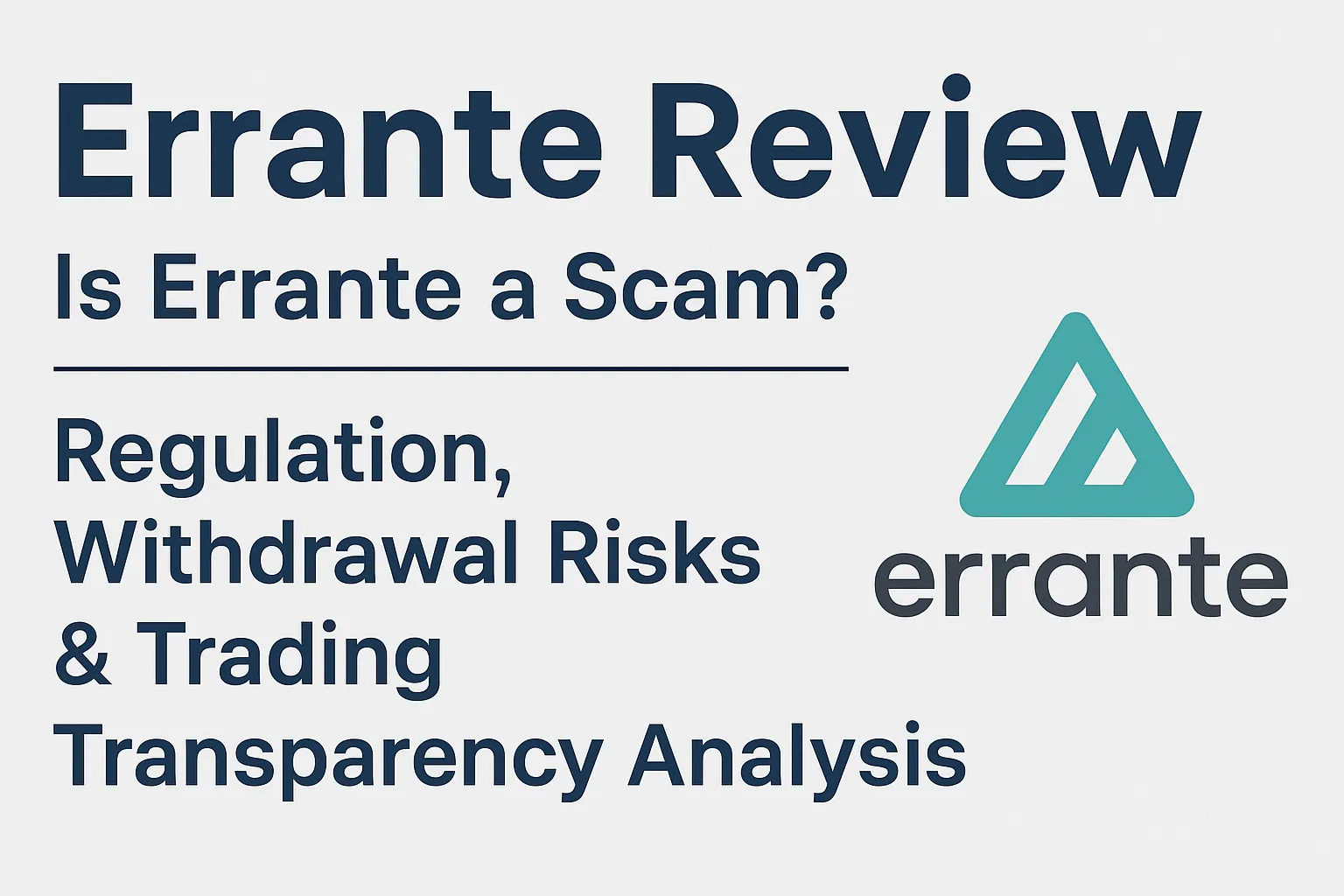 Errante Review | Is Errante a Scam? Regulation, Withdrawal Risks & Trading Transparency Analysis