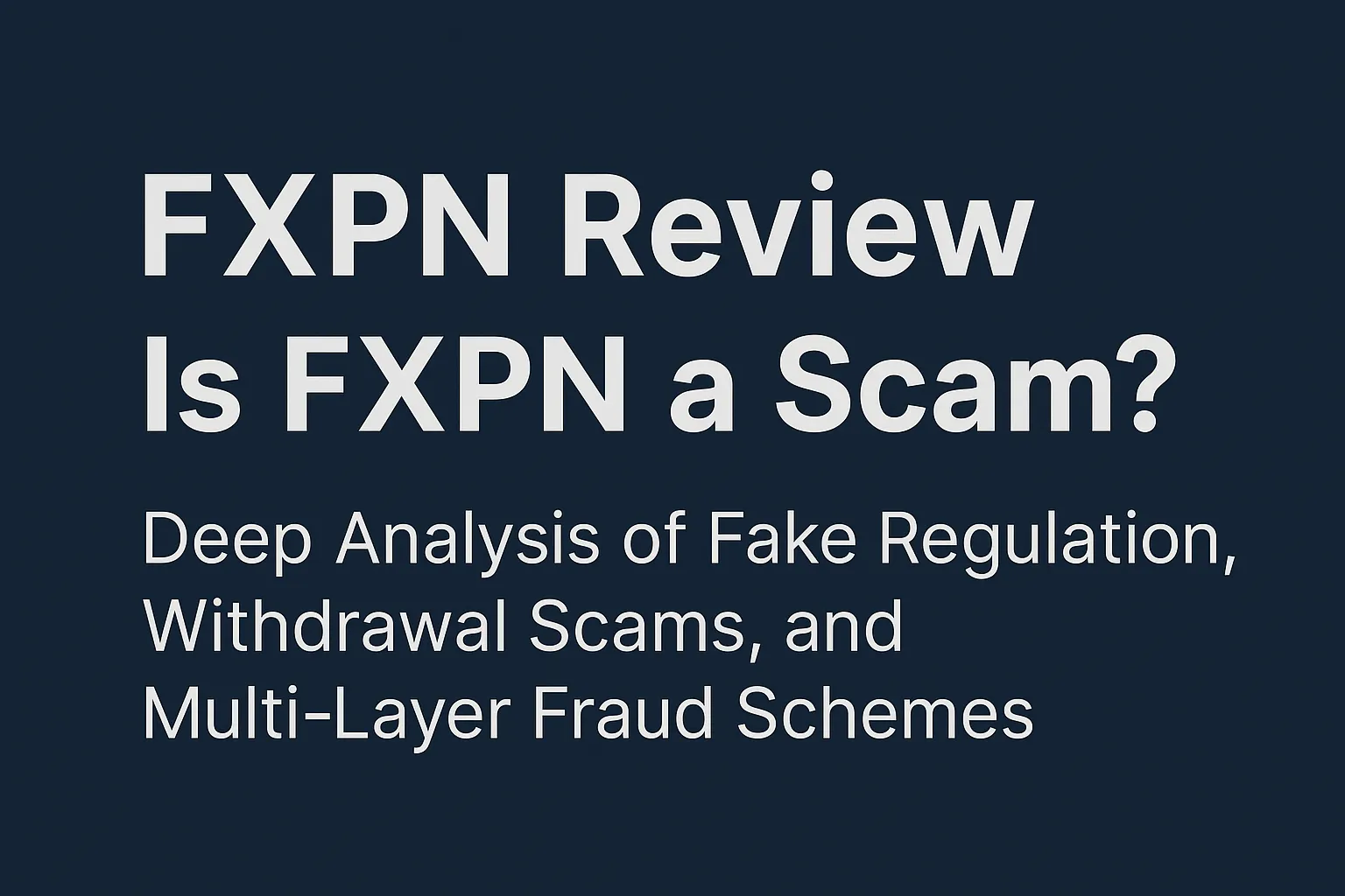 FXPN Review | Is FXPN a Scam? Deep Analysis of Fake Regulation, Withdrawal Scams, and Multi-Layer Fraud Schemes (2025 Update)