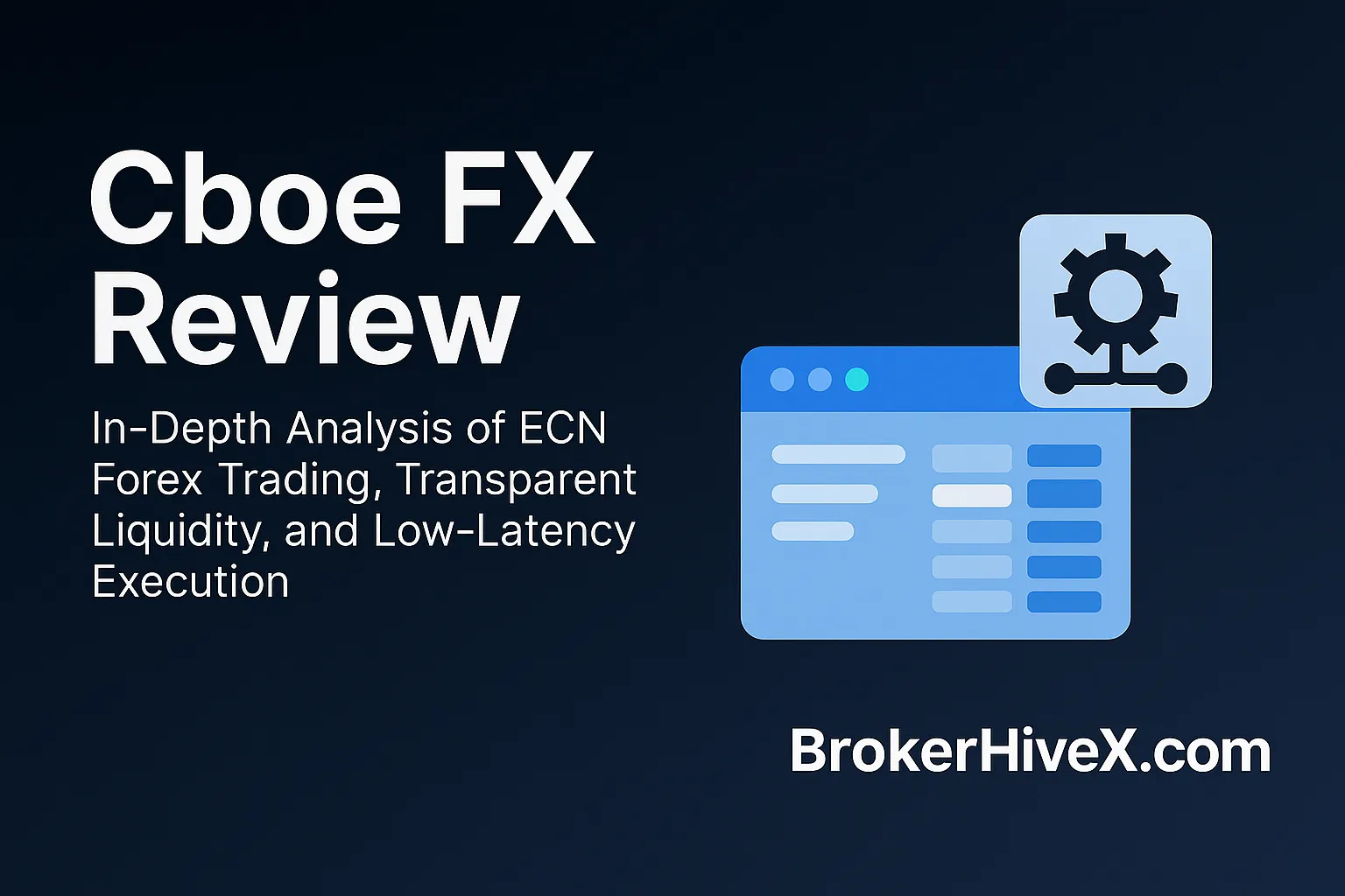 Cboe FX Review | How is Cboe FX? A Complete Analysis of ECN Forex Trading, Transparent Liquidity, and Low-Latency Execution - BrokerHiveX