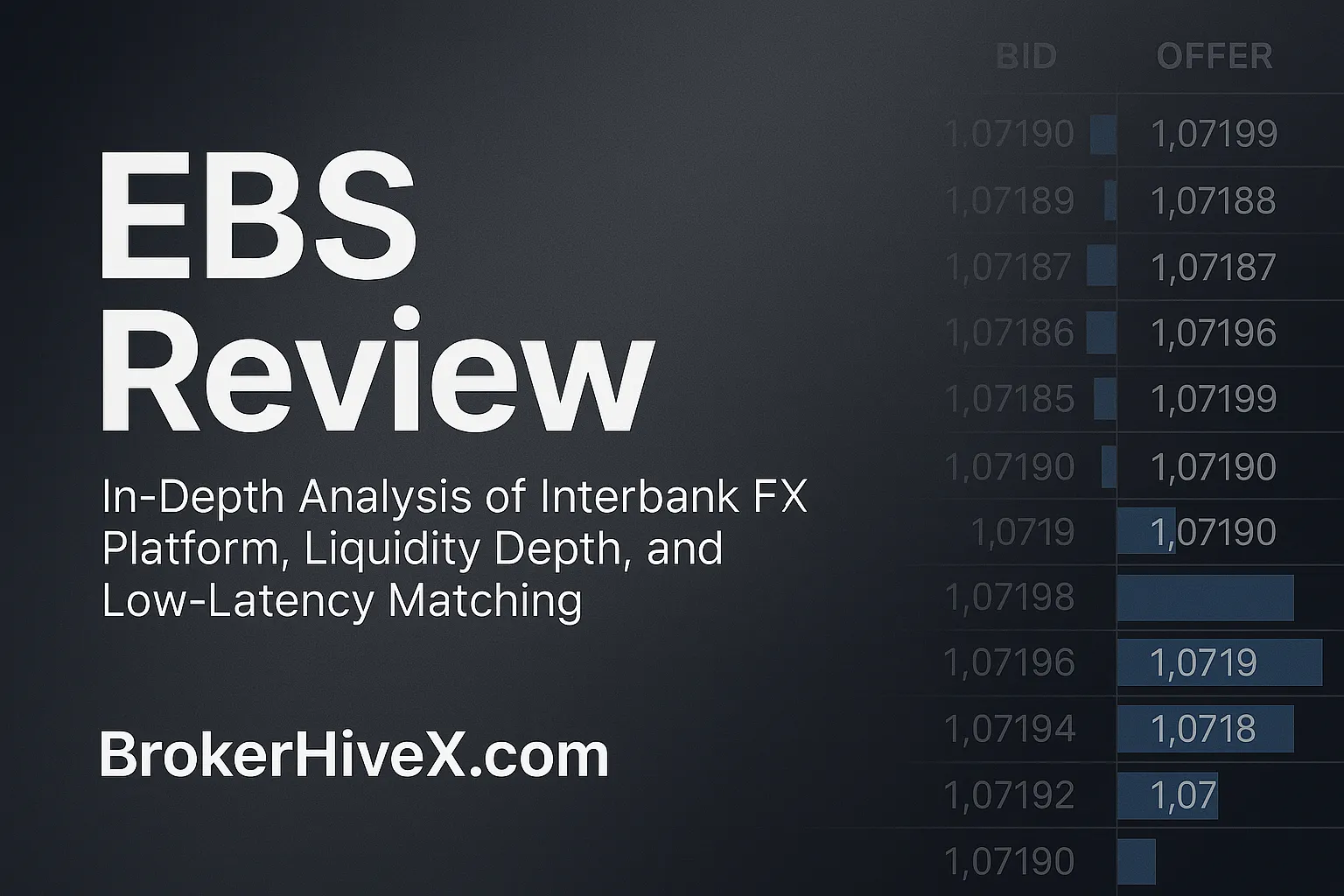EBS Review | How is EBS? A Complete Analysis of the Global Interbank FX Platform, Liquidity Depth, and Low-Latency Matching - BrokerHiveX
