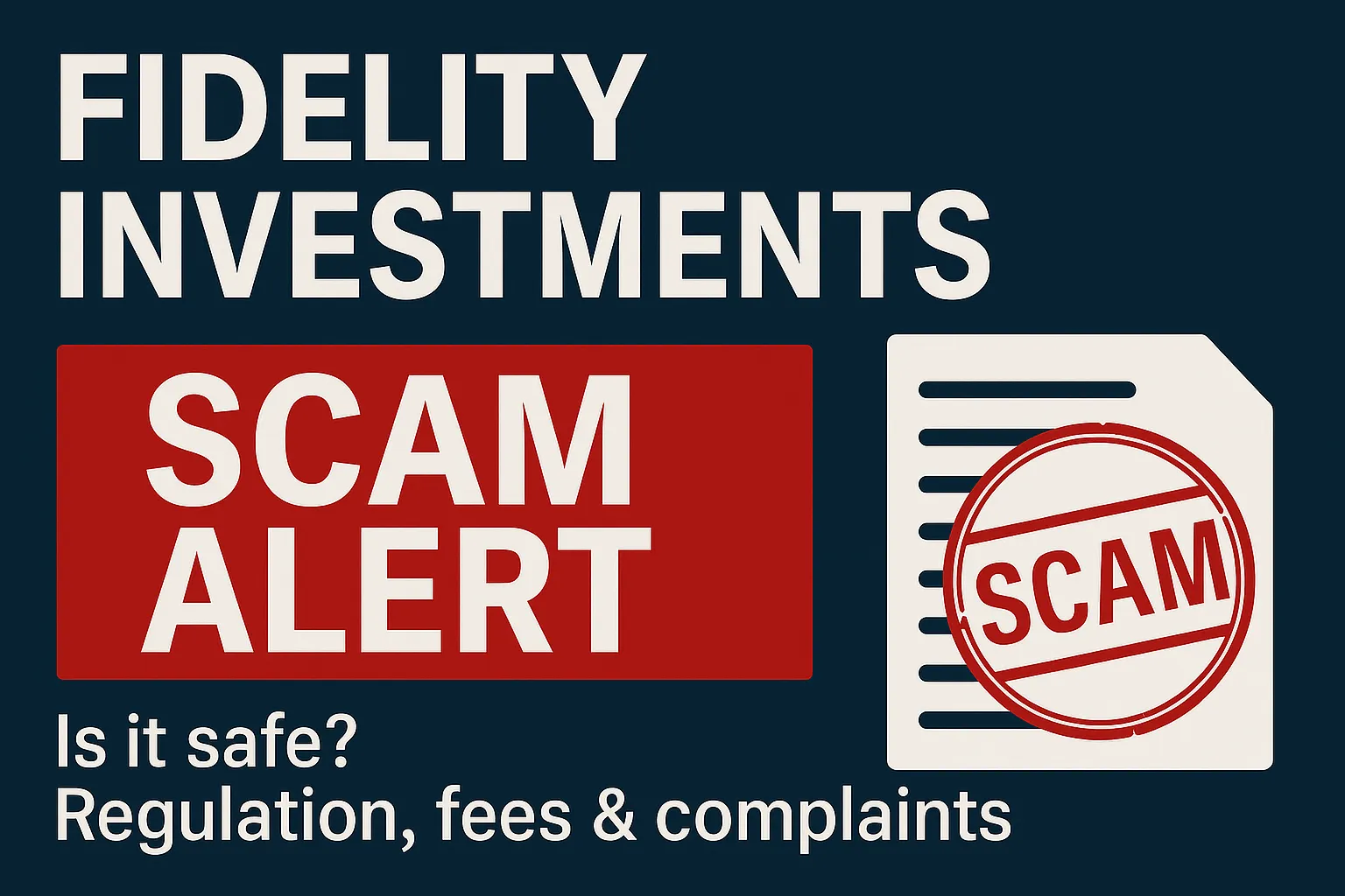 Fidelity Investments Review | Is Fidelity Safe and Reliable? A Complete Analysis of Regulatory Compliance, Fee Structure, and User Complaints