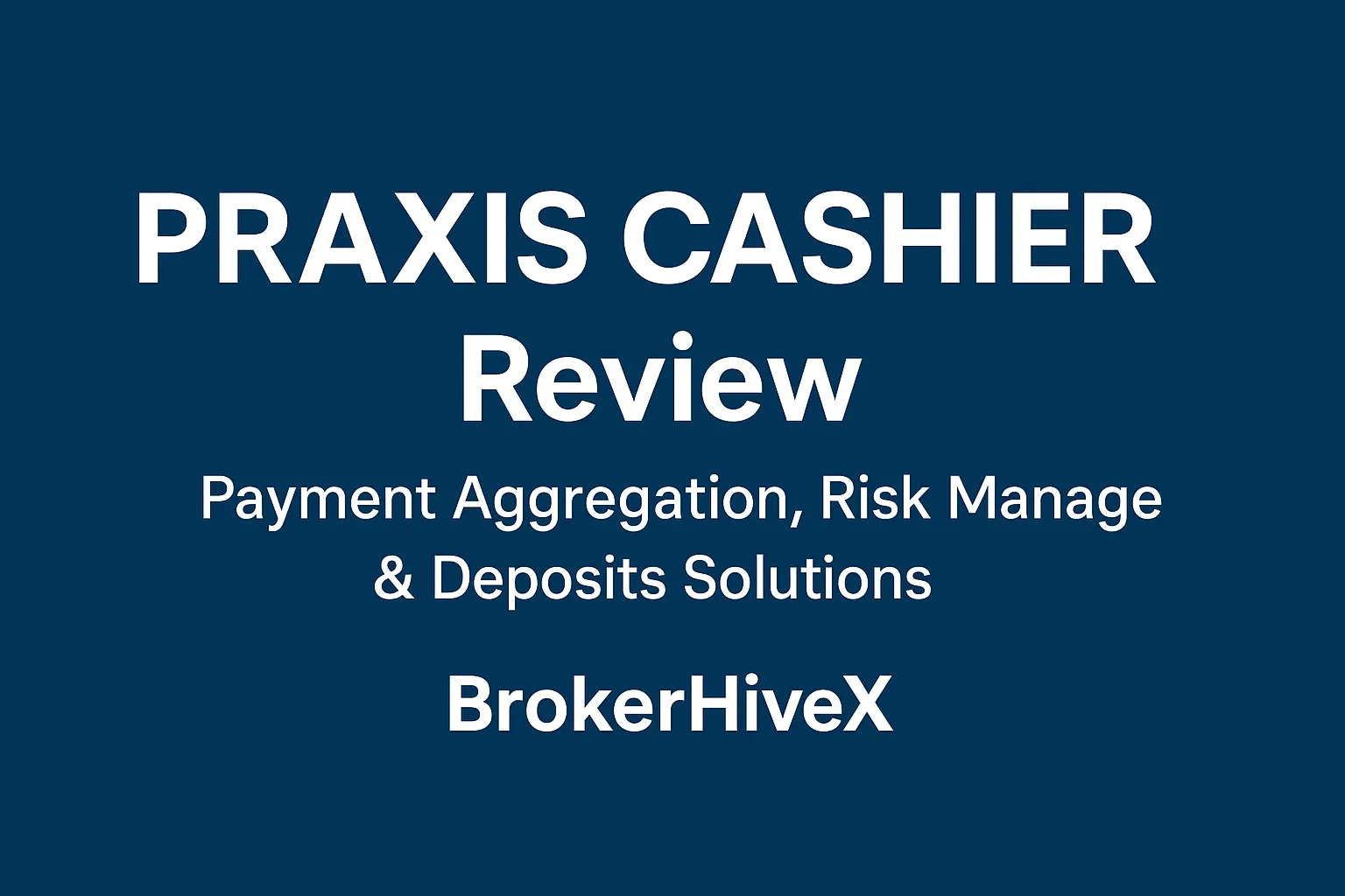 Praxis Cashier Review | How is the Praxis Platform? A Complete Analysis of Payment Aggregation, Risk Control, and Deposit and Withdrawal Solutions - BrokerHiveX