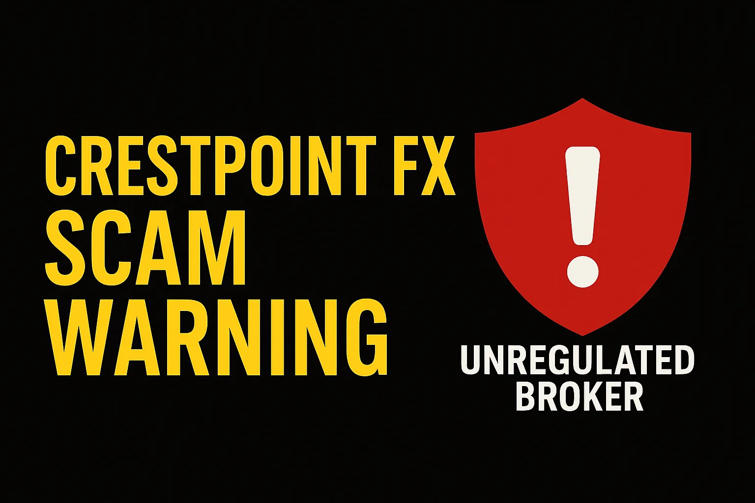 CrestPoint FX Warning Exposed | The Truth Behind High-Risk Forex Platforms: Investors Should Beware of Scams