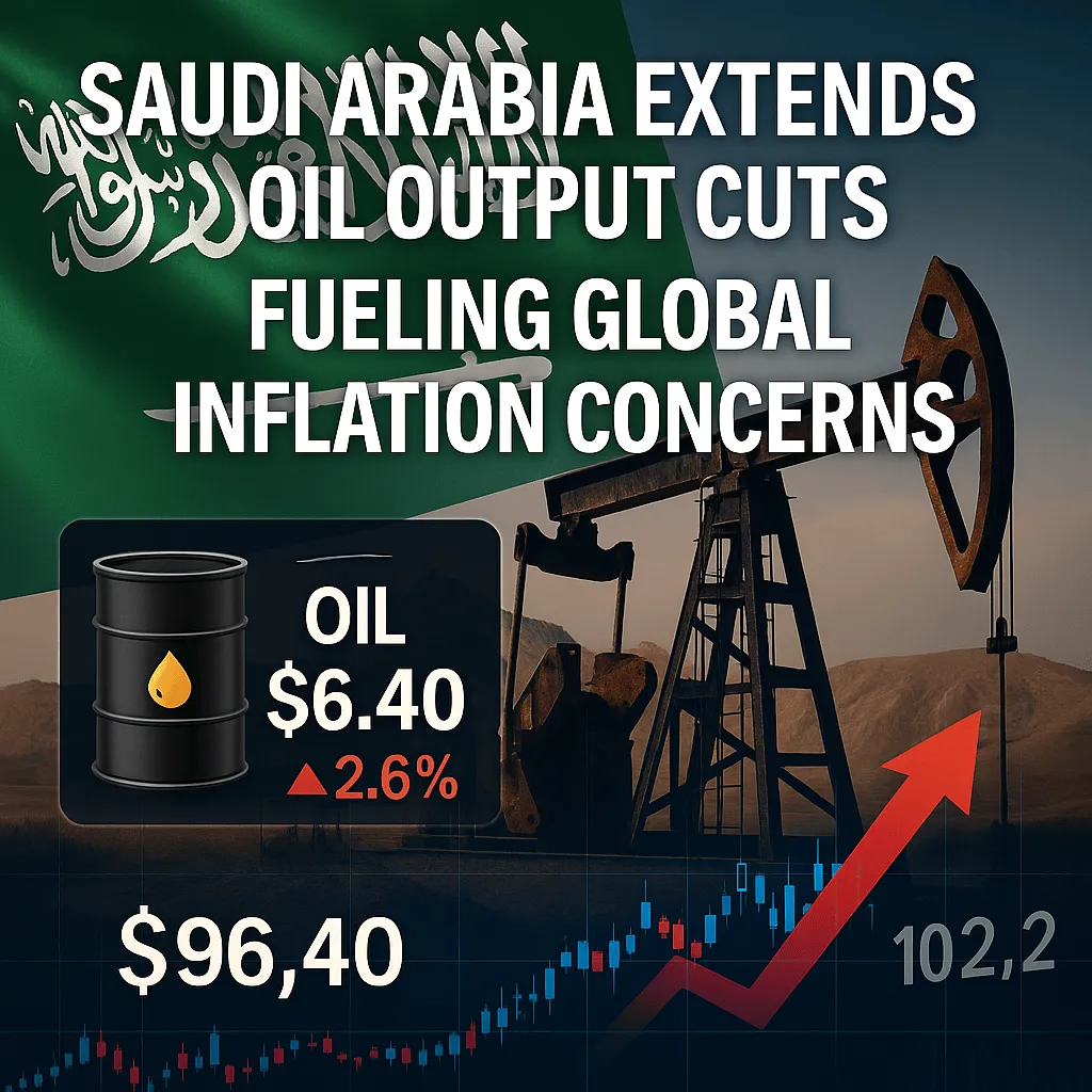Saudi Arabia extends oil production cuts, triggering rising global inflation expectations