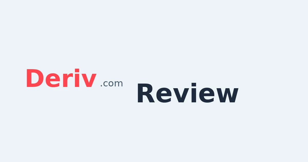 Deriv Review: Regulation, Fees, Platforms & Products