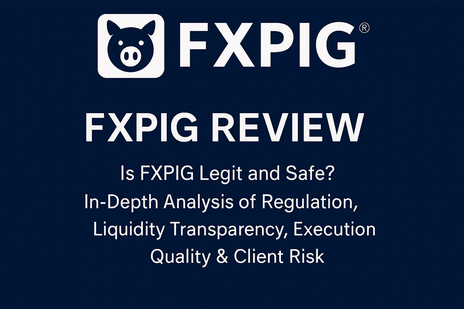 FXPIG Review | Is FXPIG Legit and Safe? In-Depth Analysis of Regulation, Trading Conditions, Execution & User Feedback