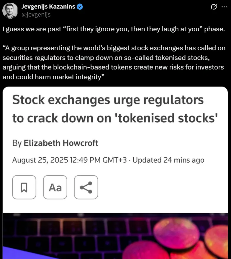 SEC Joins Global Regulators in Combating Tokenized Stocks