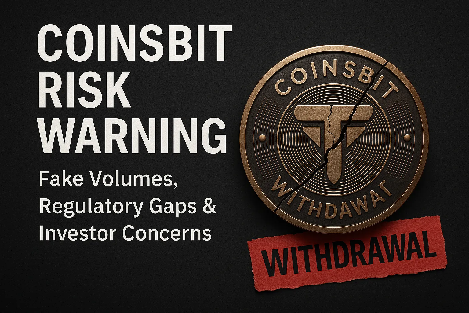 Coinsbit Risk Warning | A Complete Analysis of Lack of Regulation, Fake Trading Volume, and User Fund Risks