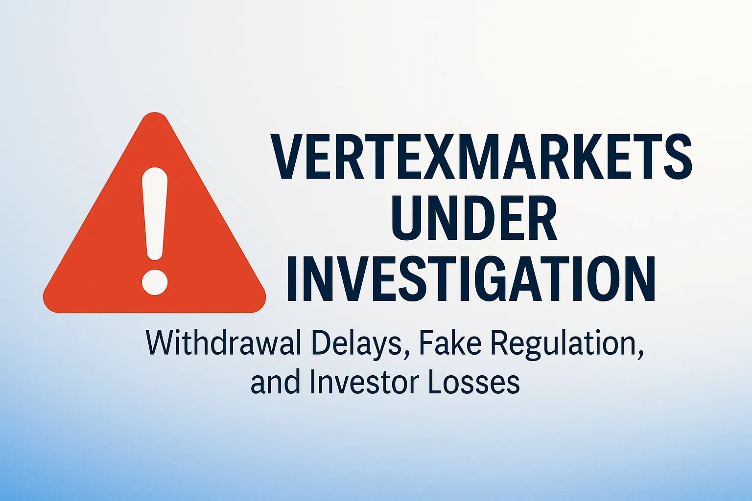 VertexMarkets In-Depth Risk Investigation | A Panoramic Analysis of Withdrawal Delays, Regulatory Fraud, and the Capital Chain Crisis
