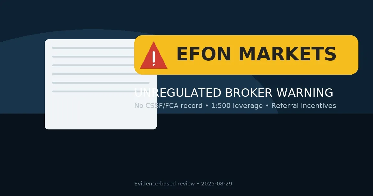 Is Efon Markets a Scam Broker? Scam Warning