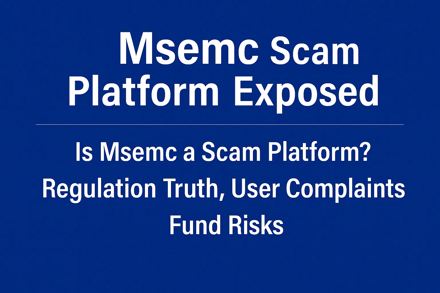 Msemc Scam Broker Exposure | Is Msemc Legit or a Fraud? Full Review, Regulation Issues & Withdrawal Complaints