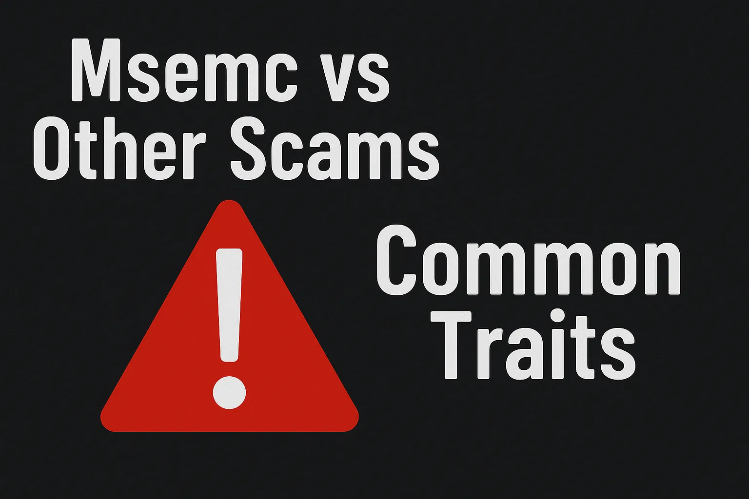 Msemc vs. Other Scam-Prone Platforms | Common Characteristics Investors Must Stay Away From