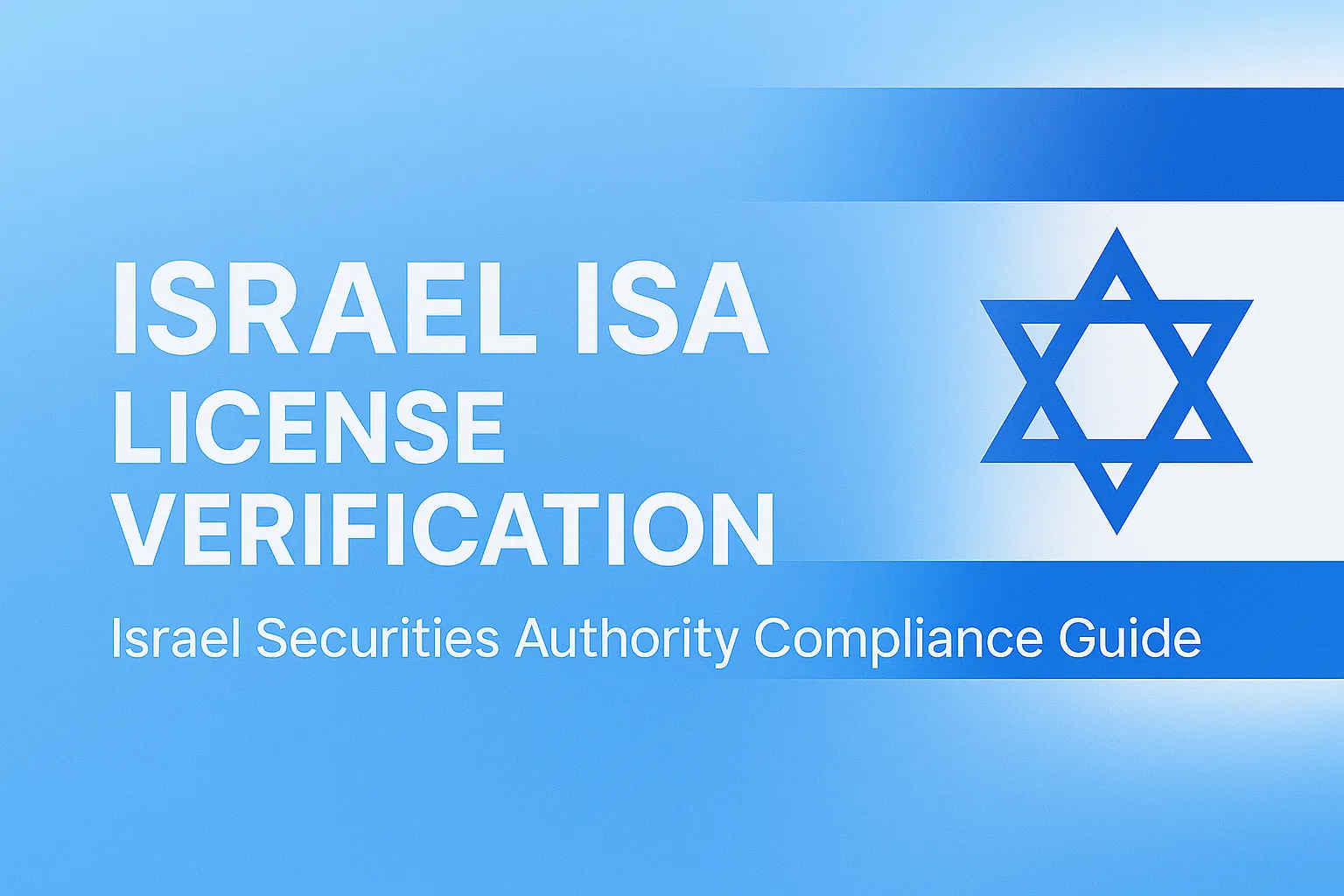 Israel ISA License Inquiry Process | Israel Securities Authority Compliance Guide