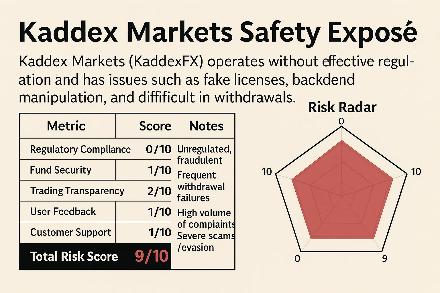 Kaddex Markets fraudulent platform exposed