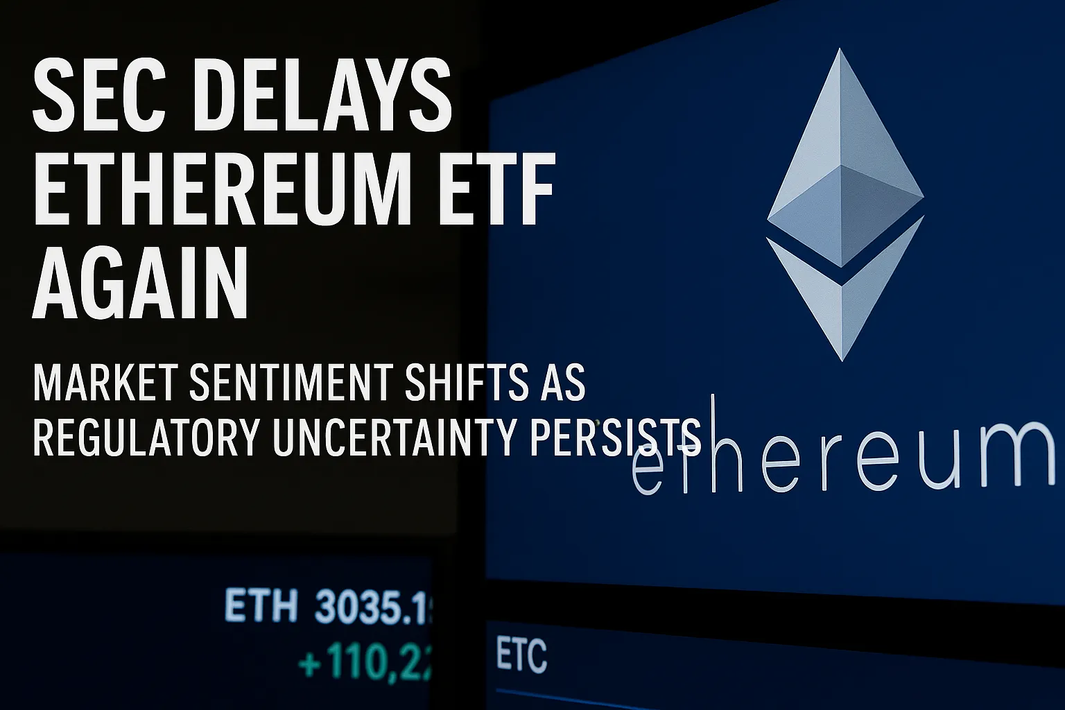 SEC Delays Ethereum ETF Approval Again | Crypto Market Sentiment Shifts Sharply, Focusing on Regulatory Outlook and Institutional Strategies