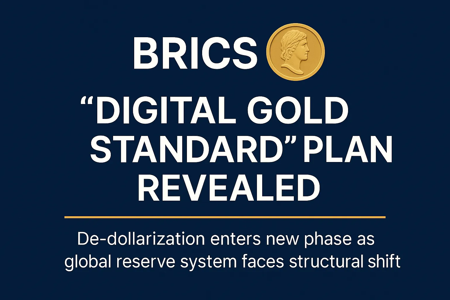 BRICS' "Digital Gold Standard" Plan Revealed | De-dollarization Enters a New Phase, Reshaping the Global Reserve Currency Landscape