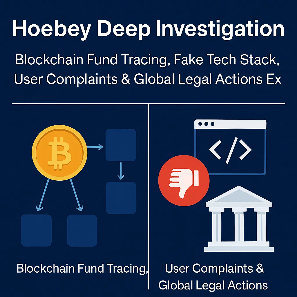 Hoebey Deep Investigation｜Blockchain Fund Tracing, Fake Tech Stack, User Complaints & Global Legal Actions Exposed