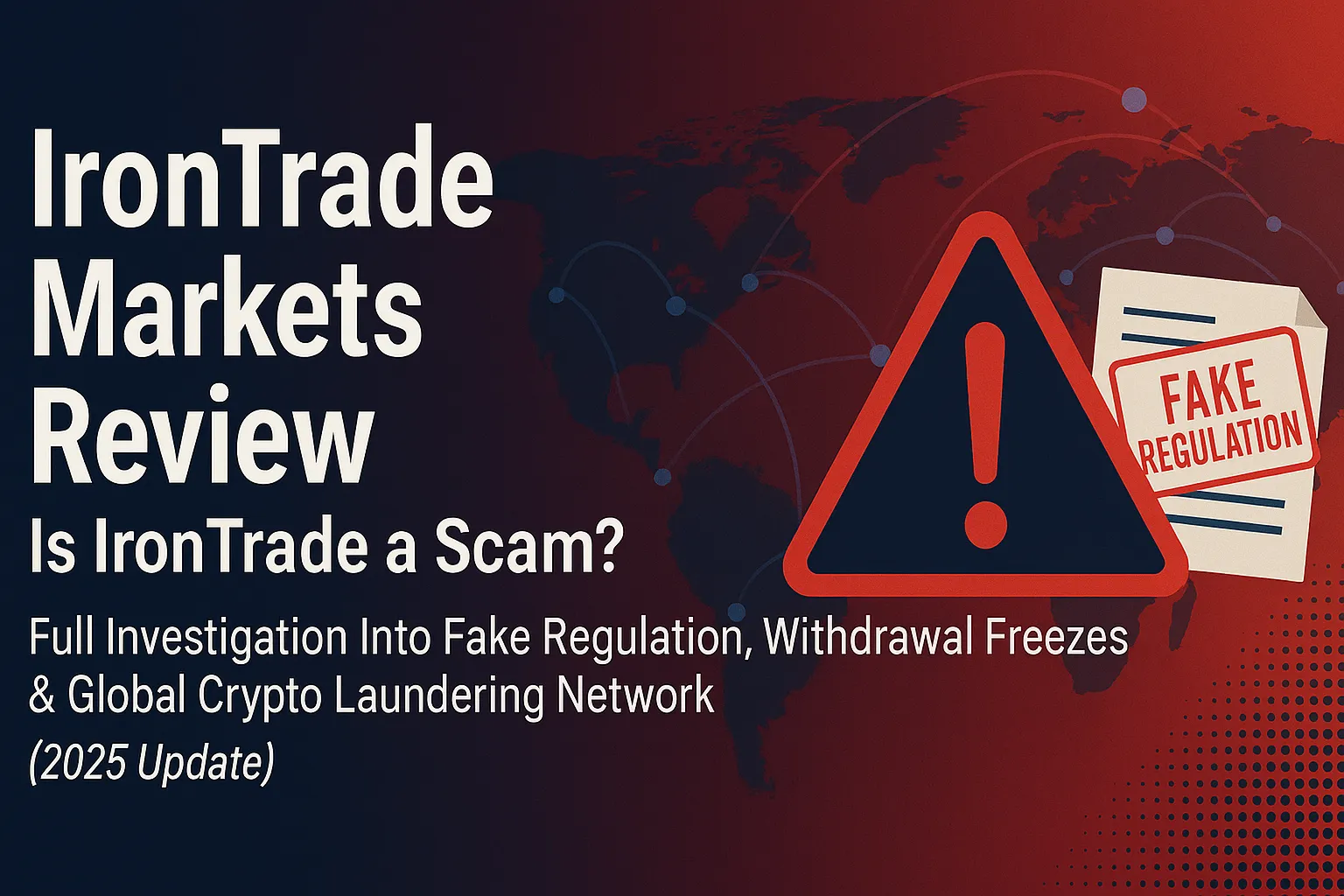 IronTrade Markets Review | Is IronTrade a Scam? Full Investigation Into Fake Regulation, Withdrawal Freezes & Global Crypto Laundering Network (2025 Update)