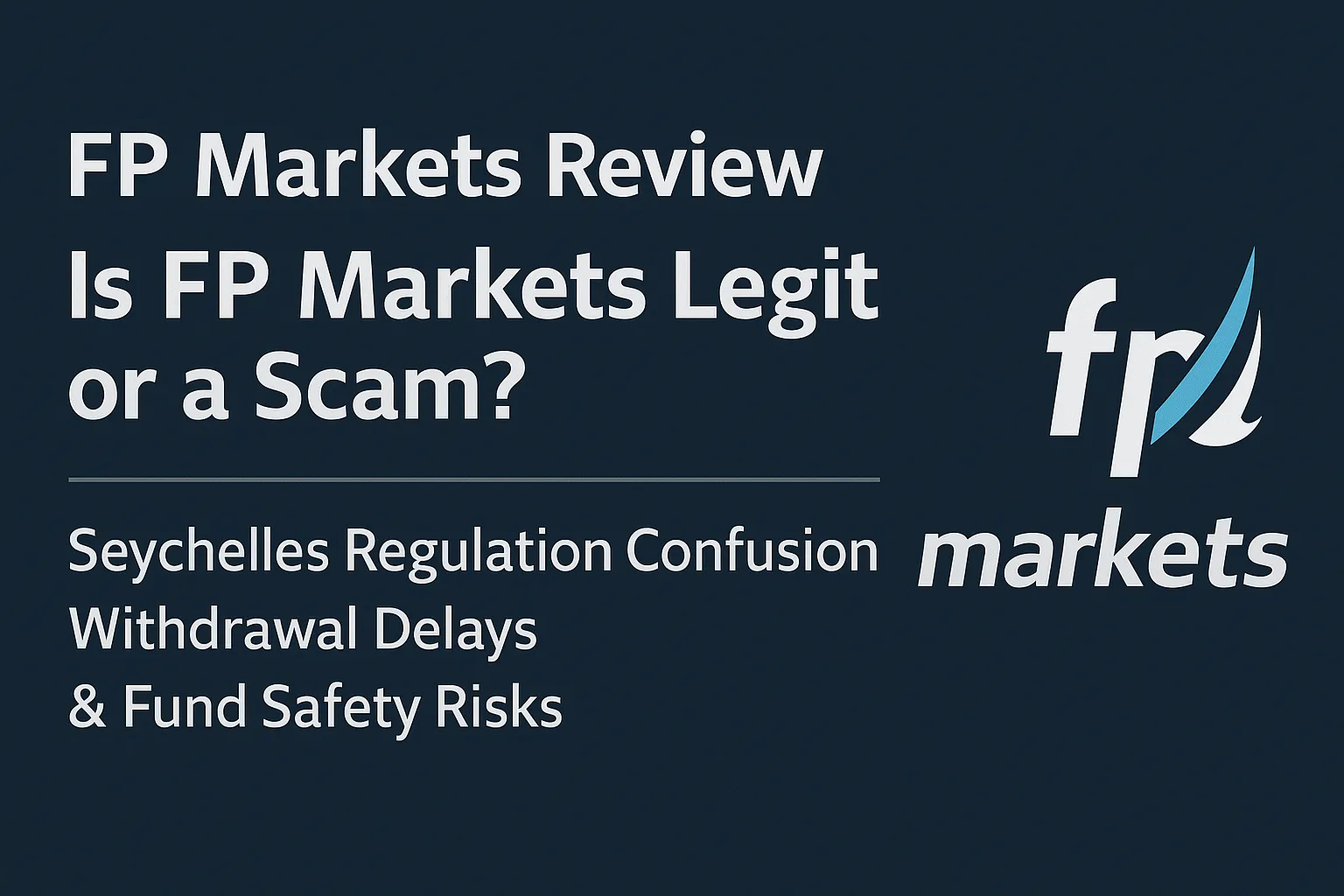FP Markets Review | Is FP Markets Legit or a Scam? Seychelles Regulation Confusion, Withdrawal Delays & Fund Safety Risks