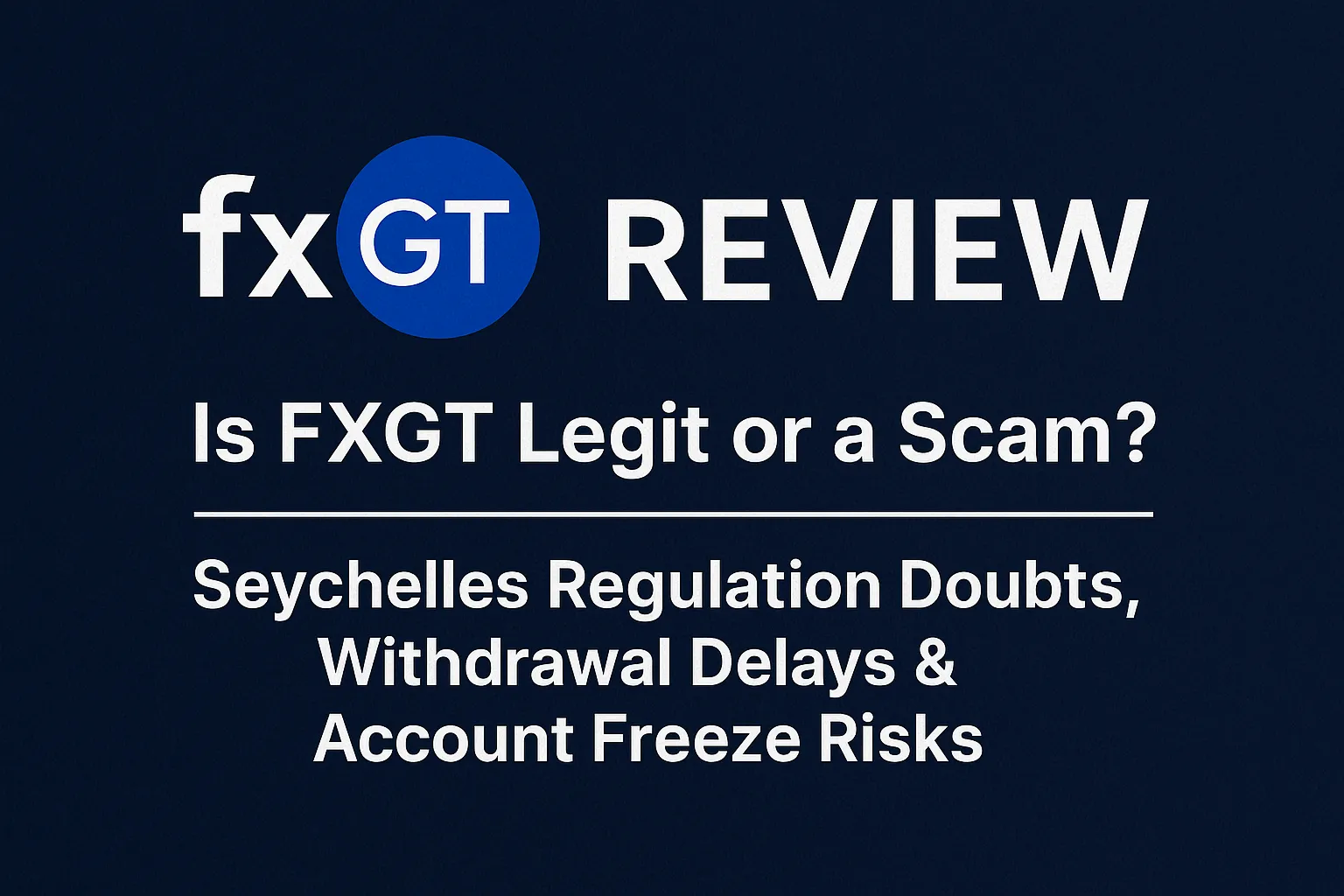 FXGT Review | Is FXGT Legit or a Scam? Seychelles Regulation Doubts, Withdrawal Delays & Account Freeze Risks