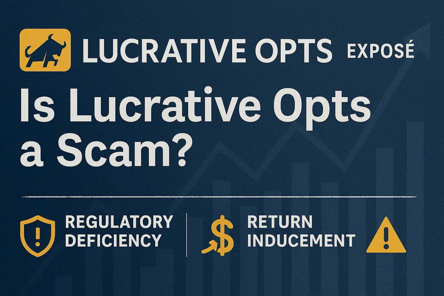 Lucrative Opts Exposed | Is Lucrative Opts a Scam? The Truth Revealed: Lack of Regulation, Profit-Driven Incentives, and High-Risk Operations